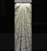 Гипсовый светильник OBSIDIO Right (теплый свет)