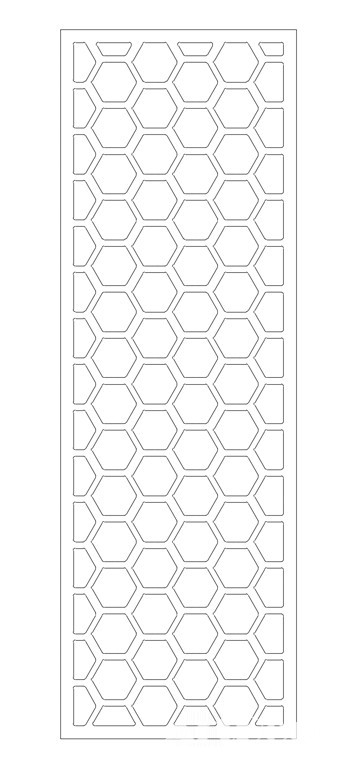 Резная 3D перегородка Hexagon Panel
