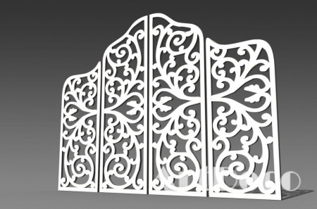 Резная 3D Ширма W2